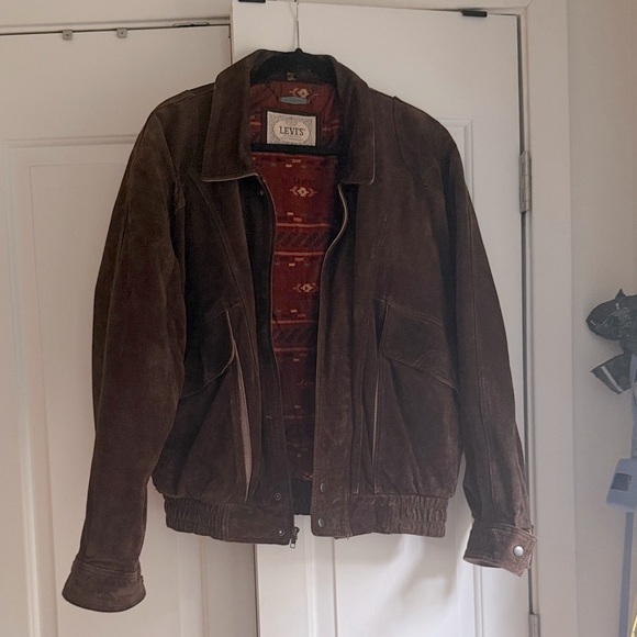Vintage Levis Suede Bomber Jacket - Picture 1 of 8